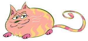 Gatto curvo - caricatura da Neale Osborne